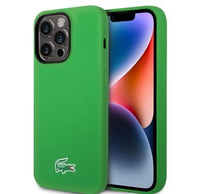 Lacoste iPhone 15 Pro Max For HC Magsafe Silicone Croc Logo - Green