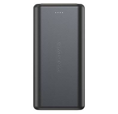 Powerology 20000mAh Power Bank with USB-C PD20w and 2xUSB-A QC 18W Port - Black