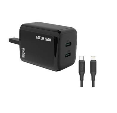 Green Lion 40W Dual PD Wall Charger  - Black