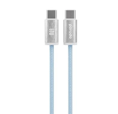 Porodo Woven 60W Type-C to Type-C Cable 1.2M - Blue