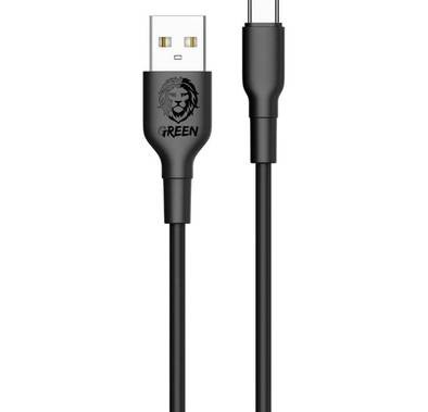 جرين ليون USB-A إلى Type-C (1 متر) 2.1 أمبير PVC - أسود