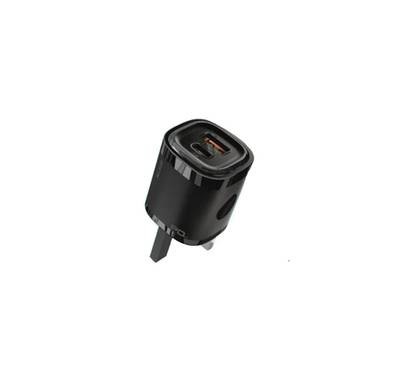 Green Lion PD & QC3.0 Mini Wall Charger (3Pin) - Black