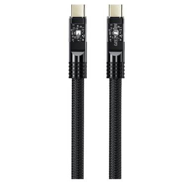 Green Lion USB-C To USB-C LED Braided Cable 1 Meter - Black