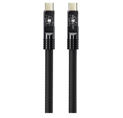 Green Lion USB-C To Lightning LED Braided Cable 1 Meter - Black - 1M