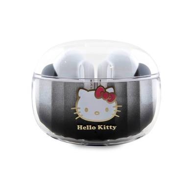 شعار Hello Kitty True Wireless Earbuds مطلي بالكهرباء - أسود