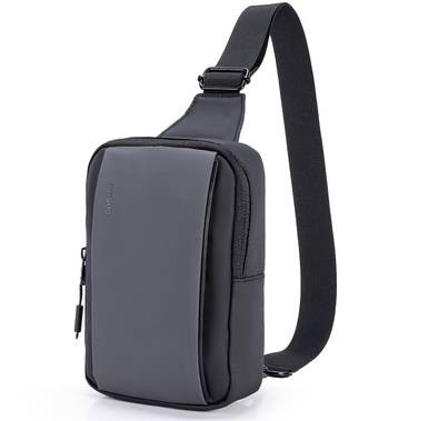 Porodo Lifestyle Cross Body Sling Bag Dual Design - Black / Gray