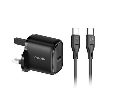 Porodo USB-C Power Delivery 20W Quick Charger - Black