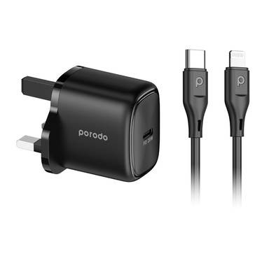 Porodo USB-C Power Delivery 20W Quick Charger - Black
