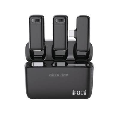 Green Lion Duo Cast Wireless Type-C Microphone - Black