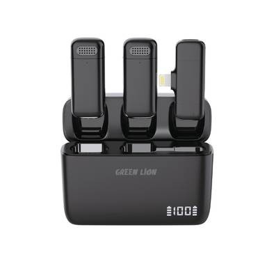 Green Lion Duo Cast Wireless Lightening Microphone - Black