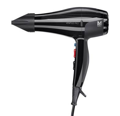 Moser Ventus Pro Premium 2200W Compact Professional Hair Dryer - Black / Silver