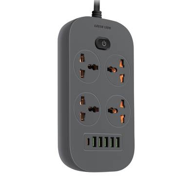 Green Lion Power Socket 5 USB-A & 1 Type-C  - Gray