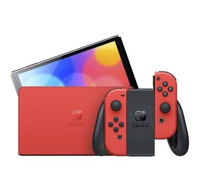 Nintendo Switch OLED - Mario RED Edition Console + Connected Thicky 3-in-1 USB - Red