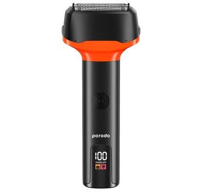 Porodo LifeStyle Rechargeable LED Display Reciprocating Shaver - Black