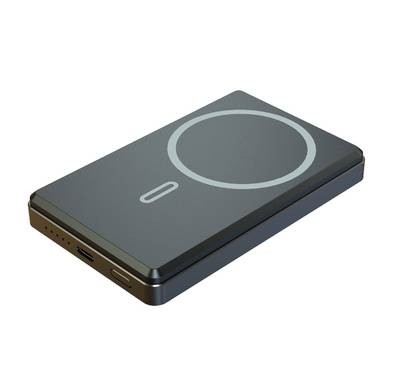 Levelo Retro 10000mAh Magsafe, Aluminum Power Bank, TYPE C Input & Output, 15W Wireless Output - Midnight Titanium 