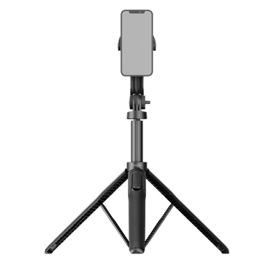 Porodo Magnetic Magsafe Selfie Tripod,  Wireless Shutter, x16 Magnets, Wide-Angle Tilt, durable Material - Black