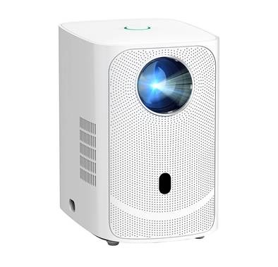 Porodo Mini Projector Wireless Mirroring, Patented Dust-Proof Structure, HDMI, USB and Audio output Ports, 50,000 Hours Life, Bluetooth 5.0, WiFi, 55W Rated Power - White   