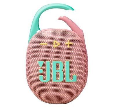 مكبر صوت JBL Clip 5 اللاسلكي المحمول، بلوتوث 5.3، وقت شحن 3 ساعات، طاقة خرج 7 وات، عمر بطارية 15 ساعة، مقاوم للماء والغبار IP67 - وردي