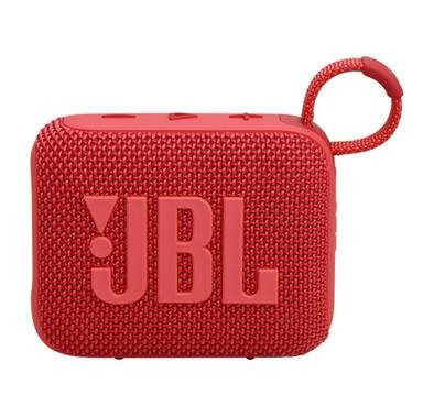 مكبر صوت JBL Go4 اللاسلكي المحمول، وقت تشغيل يصل إلى 7 ساعات، بلوتوث 5.3، مقاوم للماء والغبار، يدعم Auracast - أحمر