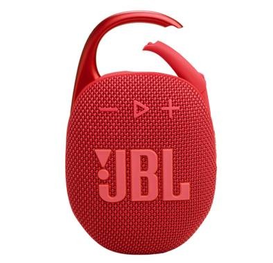 JBL Clip 5 Portable Wireless Speaker, Bluetooth 5.3, 3 Hours Charging Time, 7W Output Power, 15 Hours Battery Life, IP67 Waterproof & Dustproof - Red