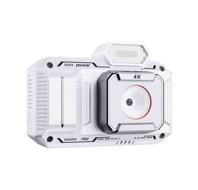 Porodo Advanced Digital Camera Video Stabilization & 18x Zoom, 13MP Image Resolution (Interpolated 48MP), 3H Battery Life, 720P/ 1080P/ 2.7K/ 4K Video Resolution - White