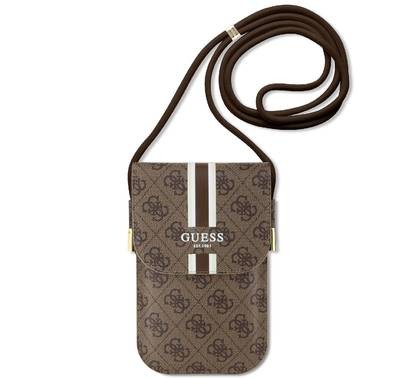 Guess US Wallet With Strips & 4G Design - Brown