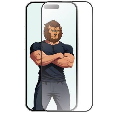 زجاج Green Lion 3D Silicone Plus عالي الدقة لهاتف iPhone 16، مضاد لبصمات الأصابع، عالي الاستجابة، مضاد للخدش، مقاوم للشحوم - شفاف