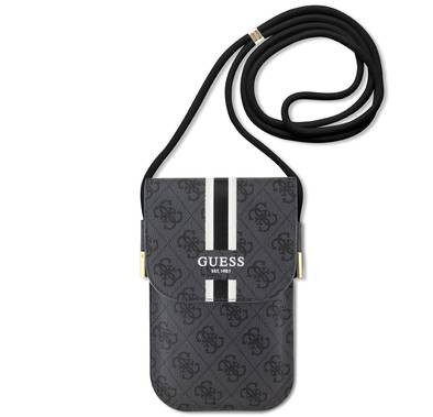 Guess US Wallet with Strips & 4G Design - Black