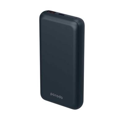 Porodo 20000 mAh 20W PD Metallic Powerbank, Simultaneous Charging, Patented Design - Dark Grey