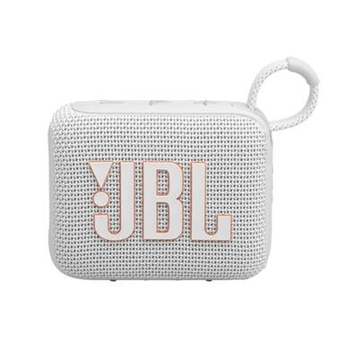 JBL Go4 Portable Wireless Speaker, 7h Playtime, Bluetooth 5.3, Water & Dust Resistant, Supports Auracast - White