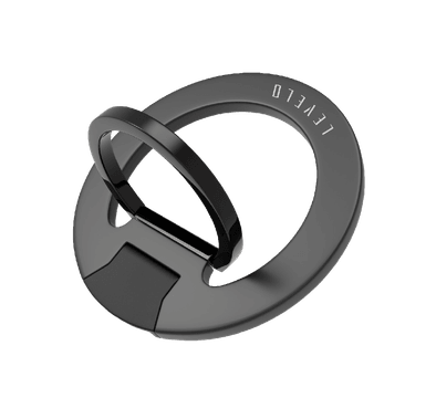 Levelo Gia Magsafe Phone Ring Holder & Mount, Strong Magnetic Hold, 360° Full Rotation  - Black