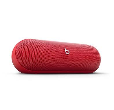 Beats Pill Seriously Loud Series Wireless Speaker 2024, Battery Life 24 Hours, Bluetooth 5.3, iOS and Android, Dust and Water Resistance, One Touch Pairing, Stereo Mode & Amplify Mode - Statement Red