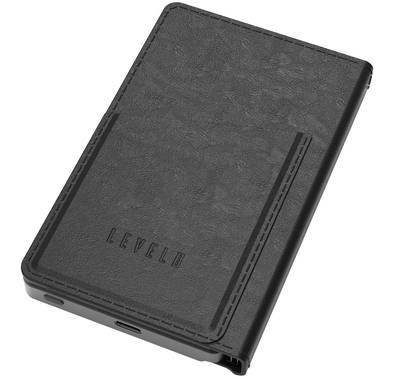 Levelo Vermont 3 IN 1 Portable Wallet Powerbank, 5000mAh Battery Capacity, Output 12W, RFID Protection, Built-in Magnetic Type-C to C Cable, 6 Card Capacity - Black