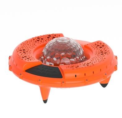 Porodo Soundtec Disco LED light Floating IP67 Water Resistant Bluetooth Speaker with 24000 mAh Battery Capacity & 19V/1.5A DC Input - Orange 