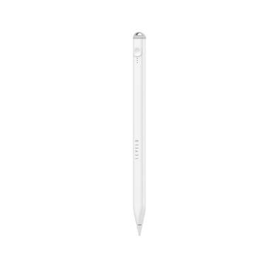 قلم Levelo Skyflex Stylus لجهاز iPad، منفذ شحن من النوع C، 2 طرف إضافي، تشغيل وإيقاف، امتصاص مغناطيسي - أبيض 