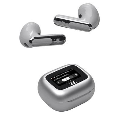 JBL Live Flex 3 True Earbuds, 50h Playtime, Bluetooth 5.3, Charging Time 2h, Type-C & Wireless Charging, Multi-point connection, Personi-Fi 3.0, ANC - Silver 