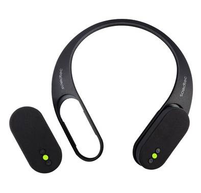 Porodo Soundtec Sporty Wearable TWS Speaker x2 400mAh Battery, Wearable Neckband, Hands-Free Calls, IPX4 Waterproof, BT V5.3, Lightweight & Portable - Black