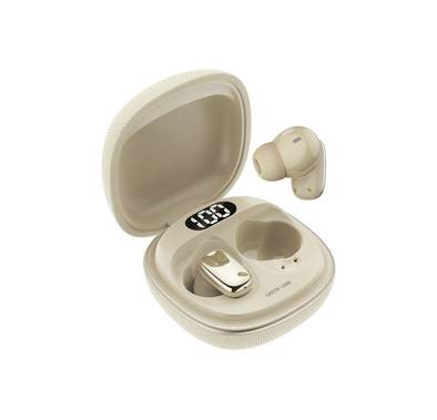 Green Lion SIENA True Wireless Earbuds, IPX5 Water Resistance, LED Digital Display, Bluetooth Version 5.4 - Beige