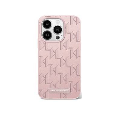 Karl Lagerfeld PU Hard Case with Karl Lagerfeld Hot Stamp for iPhone 16 Pro, Damage and Scratch Protection, Comfortable Grip - Pink