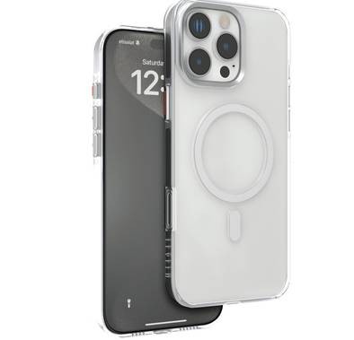 Levelo Allure PC Hard Case for iPhone 16 Pro with Impact-Resistant Corners, ClearView Technology, Metal Camera Ring, High-Quality PC Material, Ultra-Thin Design - Clear