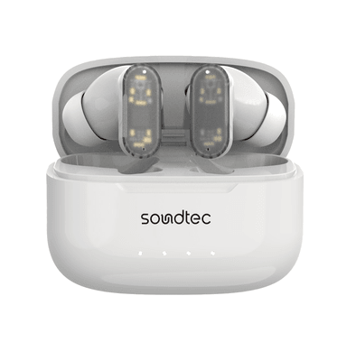 Porodo Soundtec ANC & ENC TWS with Transparent Earbuds, Touch Control, 20 Hours Standby time, 300mAh Case Battery Capacity