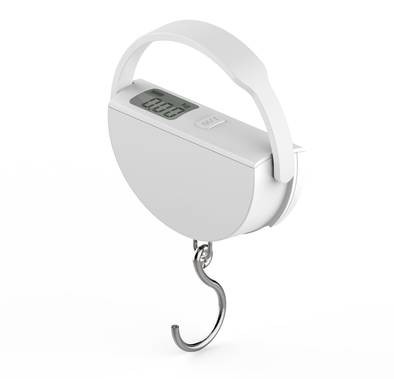 Levelo Alta Luggage Scale, Dual Unit Measurement, High Precision Sensors, Over-Load Indication, 200g - 50kg Load Range, 3-Minute Usage - White