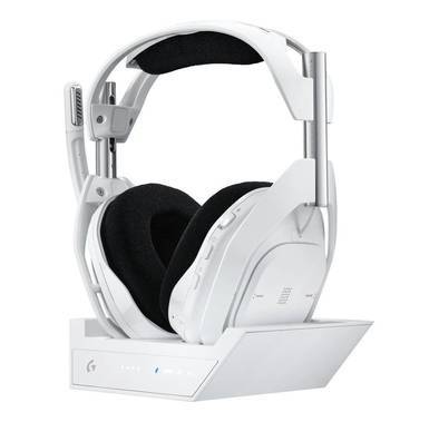 Logitech G Astro A50 X Gaming Headphone with 24 Hours Battery Life, LIGHTSPEED Broadcast-Quality Microphone, Switching Between PLAYSYNC 3 system - White