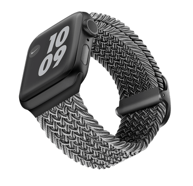 Viva Madrid Crisben Watch Strap, Replacement Bracelet Wrist Strap Wristband Compatible for Apple Watch 42/44mm - Black/Gray