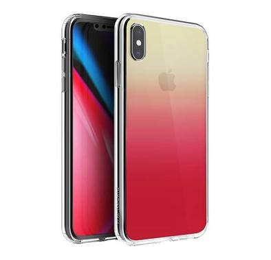 Viva Madrid Claro Glasso Holographic Tempered Glass Back Case for iPhone X / XS (5.8") | Pink