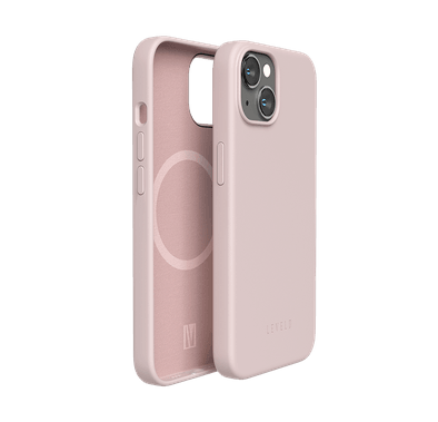 Levelo Iris Magsafe Compatibility Liquid Silicone Case iPhone 14 Compatibility - Pink
