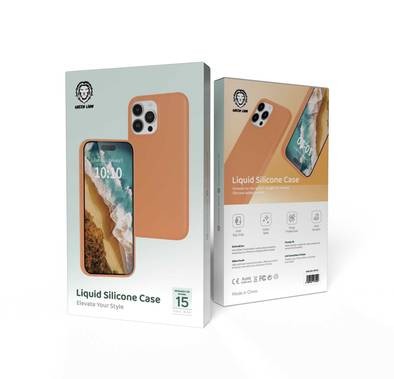 Green Lion iPhone 15 Pro Max For Liquid Silicone Case - Orange